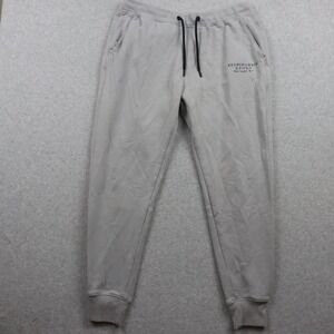 Abercrombie & Fitch Pants Mens Large Soft Fleece Jogger Sweat Drawstring Gray